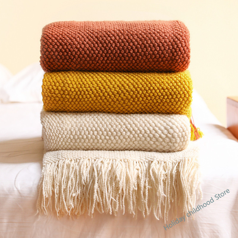 Wool Blanket Herringbone - Tekstil Şehri Ev Dekoratif Kalınlaştırılmış Örme